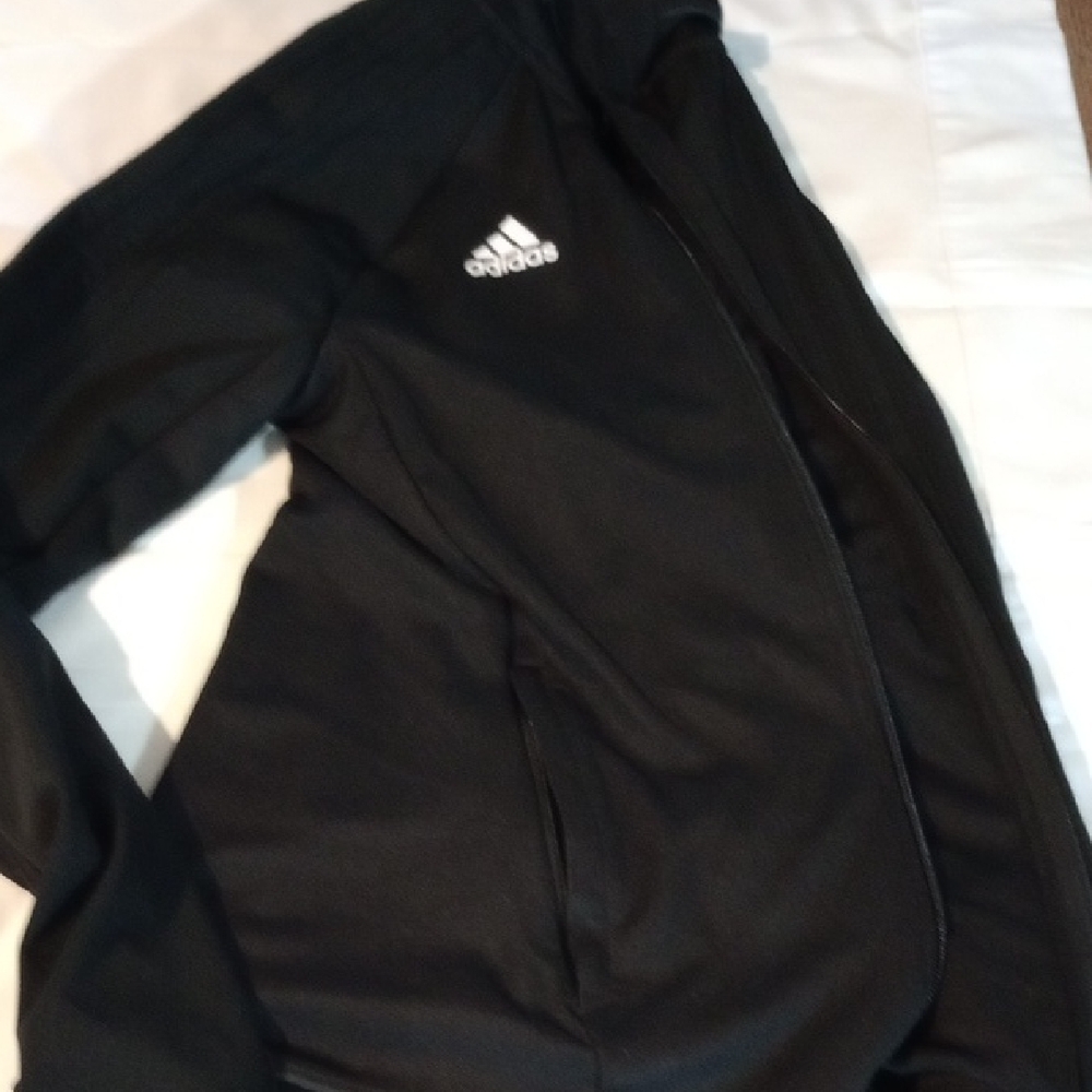 Adidas Classic Black Zip-Up Jacket